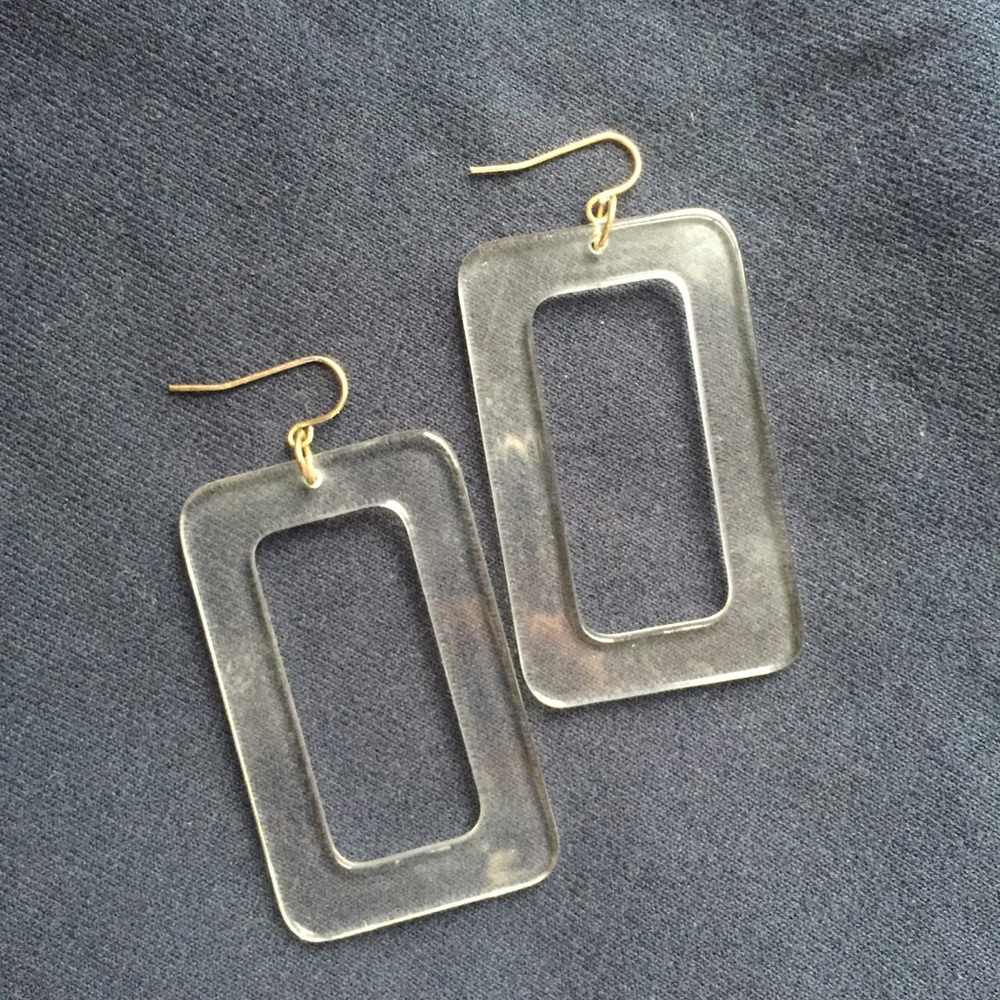 Clear Acrylic Square Hoops